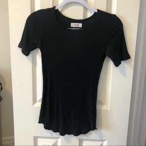 TNA black ribbed t-shirt